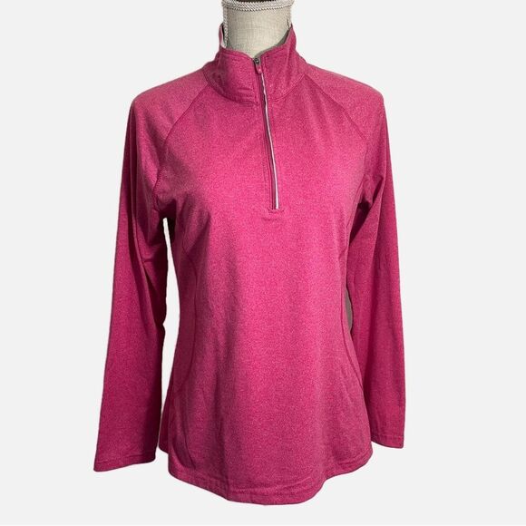 Danskin Now Semi-Fitted Women’s Pink Active Sweatshirt 1/2 Zip Size Small - Picture 1 of 11